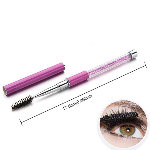 3Pcs Cepillo de Pestañas Eyelash Brush with Cap, Mwoot Cepillo Para Pestañas Maquillaje Profesional, De Fibras Sintéticas Para Cejas y Pestañas