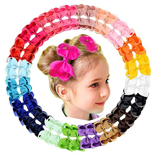 40 unids 4.5 pulgadas Arcos de pelo Clips de cocodrilo Grosgrain Cinta de pelo Boutique Moda Accesorios para el cabello para bebés niños pequeños adolescentes regalos en pares