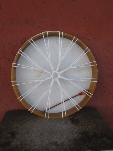 40cm SHAMAN FRAME DRUM NATURAL GOAT SKIN Bodhran Shamanic Include Beater R4