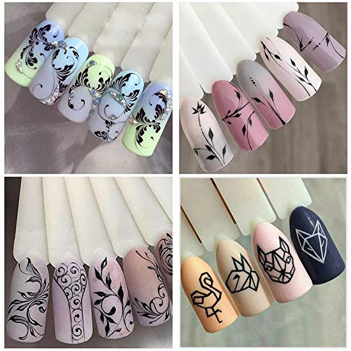 40pcs/1 Lots Mixed Designs Nail Art Water Transfer Sticker Jewelry Flower Decals Nails Watermark Tattoo Nail Tools TRSTZ608-658