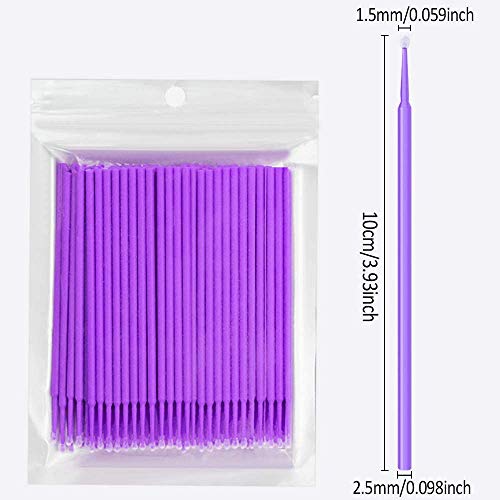 600 Pcs Micro Aplicadores Pinceles Aplicadores Desechables Micro Rímel Pinceles Extensión de Pestañas Eliminación de Pegamento Pestañas Herramientas de Injerto para Maquillaje, Oral y de Limpieza.