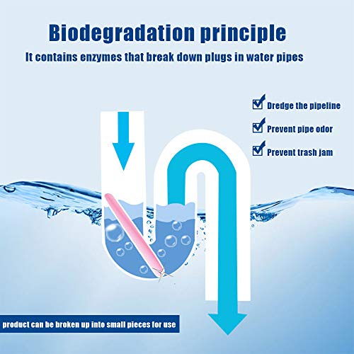 96pcs Drain Cleaner, Palillos para desagüe, Drain Sticks, Limpiador de desagües Mantiene Las tuberías de desagüe limpias y Libres de atascamientos, Elimina Olores