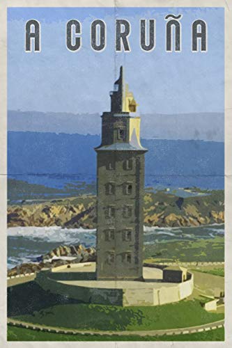 A Coruña: Galicia Spain Tower of Hercules Bullet Journal Dot Grid BuJo Daily Planner