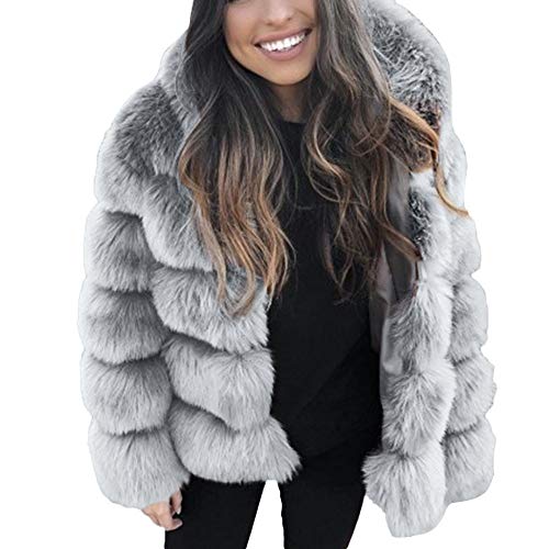 Abrigos Mujer Abrigos de Invierno para Mujer Invierno Abrigo Casual Chaqueta de Lana Capa Jacket Abrigo Corto Fleece Warmer Abajo Chaqueta Abrigo de Piel Abrigo de Pelo para Mujer Yesmile