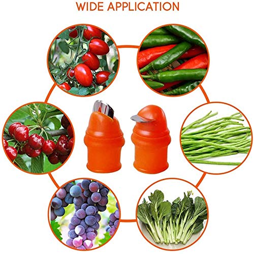 ACAMPTAR 10 Herramientas de Pulgar de Silicona para JardineríA, con Kit de Manguito de Goma Resistente una los Cortes para Cosechar Frutas y Verduras