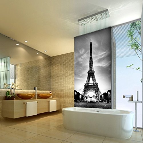 Acutray Wallpaper 3D Estéreo Continental De La Torre Eiffel, Las Pinturas De Gran Formato En Blanco Y Negro Del Corredor Mediterráneo Hyun Fuera Del Salón Wallpaper Wallpaper