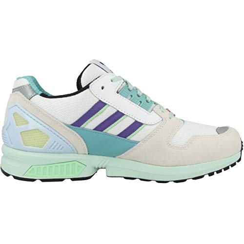 adidas Originals ZX 8000, Footwear White-Purple-Light Aqua, 9