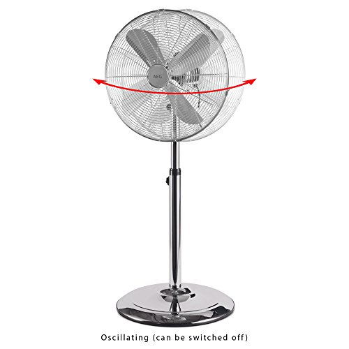 AEG 520031, Ventilador de pie oscilante con cuerpo metálico estilo retro, 40 cm, 50 W