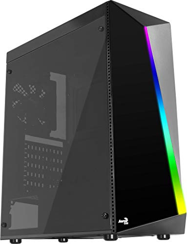 Aerocool SHARD, caja de PC, ATX, panel acrílico, RGB 13 modos, ventilador 12cm