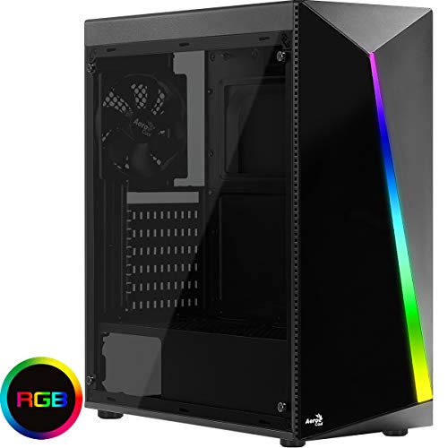 Aerocool SHARD, caja de PC, ATX, panel acrílico, RGB 13 modos, ventilador 12cm