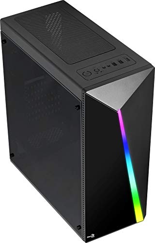 Aerocool SHARD, caja de PC, ATX, panel acrílico, RGB 13 modos, ventilador 12cm