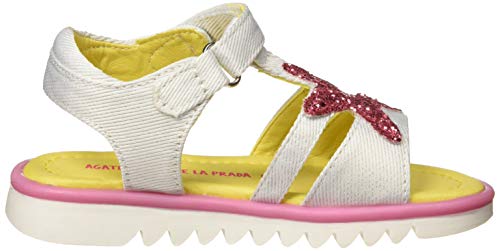 Agatha Ruiz de la Prada 192966, Sandalias con Tira a T para Niñas, Blanco (Blanco (Mat Laminado) B), 31 EU