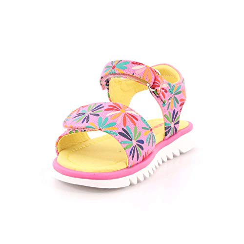 Agatha Ruiz de la Prada 192967, Sandalias con Punta Abierta para Niñas, Multicolor (Rosa Y Flores (Tejido Y Estampado) Paprika), 30 EU