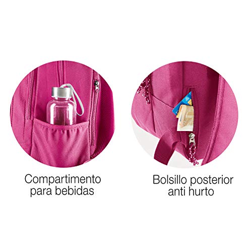 Agatha Ruiz de la Prada Mochila Doble Compartimento con Carro Lurex