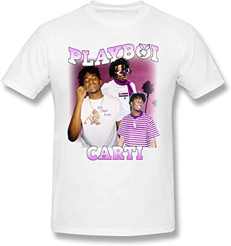 Aghdfssdhg Men Print with Playboi Carti Comfortable Short Sleeve Shirts,5X-Large