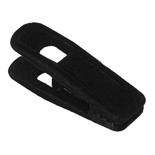 AidShunN Colgadores de Terciopelo Clips Juego Pasadores Ropa Agarre Fuerte con los Dedos Flocado Líneas Delgadas Pantalones Perchas (20 PCS, Negro)