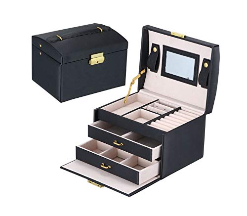 AK.SSI - Organizador de maquillaje de poliuretano y estuche de almacenamiento para joyas, cajones, para caja de almacenamiento de cosméticos, pintalabios