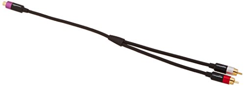 AmazonBasics - Adaptador RCA en Y (2 machos a 1 hembra), 30,5 cm