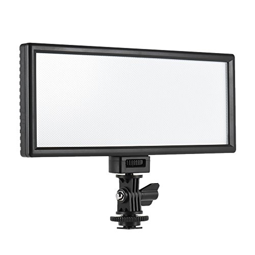 Andoer Viltrox L132T Profesional Ultra Delgado LED Luz Video Fotografía Brillo Ajustable y Temperatura Max Brillo 1065LM 3300K-5600K CRI95+ para Cámara