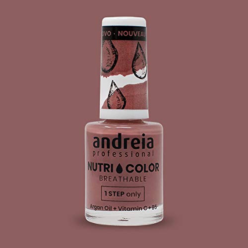 Andreia Professional NutriColor - Esmalte de Uñas Vegano Transpirable - NC9 Rosa - 10,5ml