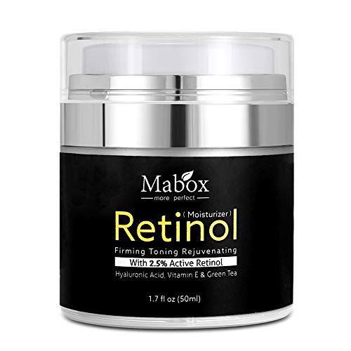 Anself 50ml Crema Facial Retinol 2.5% Hidratante Ácido Hialurónico Antiaging Eliminar Arrugas Vitamina E Colágeno Crema Blanqueadora Suave