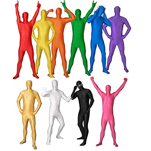 Antybaby Unisex Halloween Second Skin Zentai Traje de Cuerpo Completo Body Medias Traje Disfraces de Rendimiento Invisible