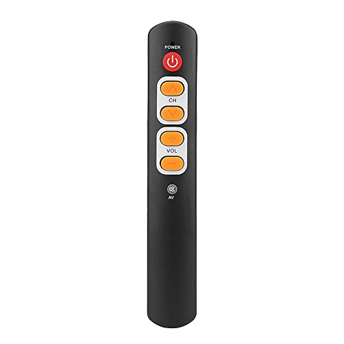 Aprendizaje de Control Remoto con Botones Grandes,6 Teclas Control Remoto Universal Controlador Inteligente para TV STB DVD DVB HiFi VCR(Orange)