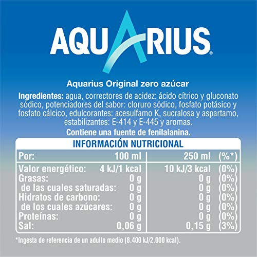 Aquarius Zero Limón Botella - 1.5 l