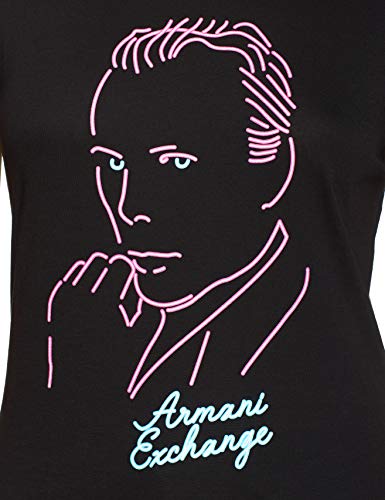 Armani Exchange Giorgio Armani Camiseta, Negro (Black 1200), Large para Mujer