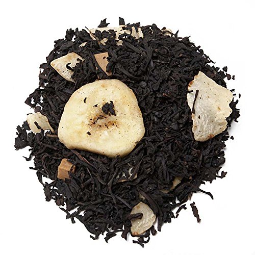 Aromas de Té - Té Negro Sonrisa Africana con Plátano Coco Trozos de Caramelo Dulce Bajo en Calorias Fuente de Energía Natural Fibra Saciante Vitamina E Antioxidante Sales Minerales, 50 gr