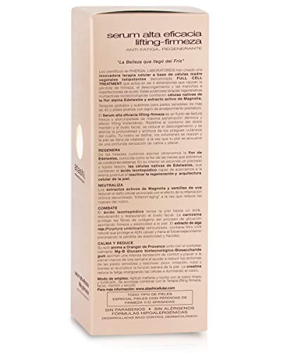 Atashi Firmeza y Luminosidad - Sérum Alta Eficacia Lifting Firmeza | Apariencia Juvenil | Redefine Óvalo Facial y Doble Mentón | Calma Rojez | Ácido Leontopódico | Apto Para Todo Tipo de Pieles -50ml