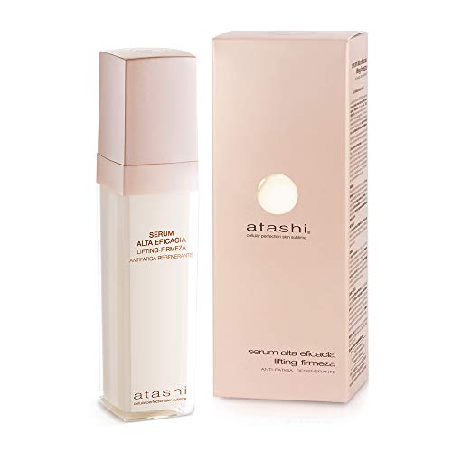 Atashi Firmeza y Luminosidad - Sérum Alta Eficacia Lifting Firmeza | Apariencia Juvenil | Redefine Óvalo Facial y Doble Mentón | Calma Rojez | Ácido Leontopódico | Apto Para Todo Tipo de Pieles -50ml