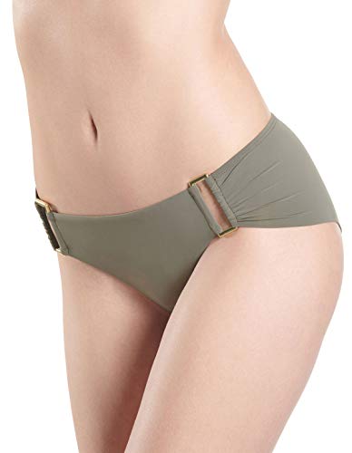 Aubade NV61 Women's Esprit Sauvage Kaki Green Swimwear Beachwear Boxer Bikini Bottom 44