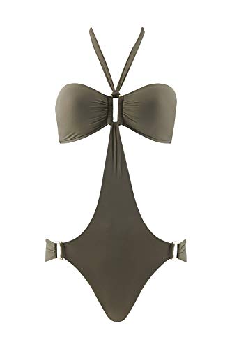 Aubade NV67 Women's Esprit Sauvage Kaki Green Trikini 40