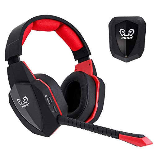 Auriculares inalámbricos de videojuegos de winkona, compatibles con PS4, PS3, Xbox One, Xbox 360, ordenador, auriculares de sonido claro, micrófono extraíble, recargables