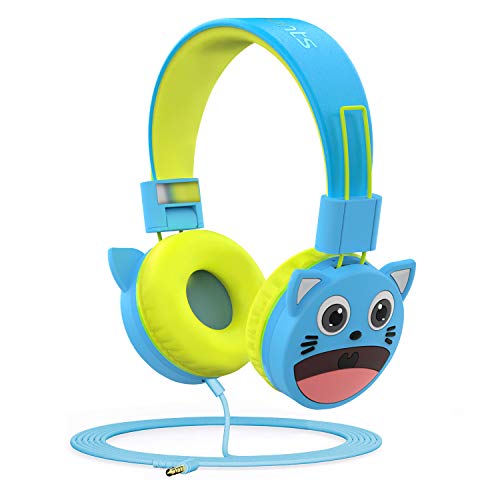 Auriculares para Niños con Protección Auditiva de Volumen de 94dB Limitada, Hechos de Material de Grado Alimenticio, sin BPA, sin Enredos, Auriculares con Cable para Niños Pequeños Bebé