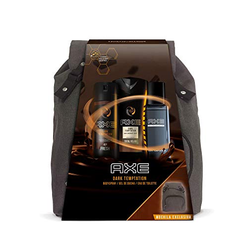 Axe Pack Dark Temptation Mochila Trio - Desodorante 150 ml + Eau de Toilette 100 ml + Gel de Ducha 250 ml