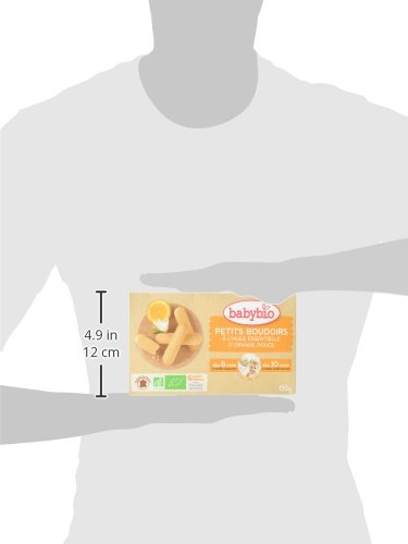 BabyBio Petits Boudoirs- Galletas de dentición con aceite esencial de naranja dulce - BIO - 120 g