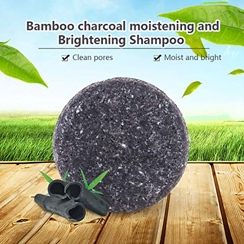 BaZhaHei Barra de Champú para Oscurecer El Cabello Acondicionador OrgáNico Natural Y Esencia Reparadora Aceite de Silicona Sin JabóN para Manos