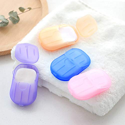 BaZhaHei Tableta de Lavado de Manos Desechable Viaje Llevar Papel de JabóN de BañO JabóN de Papel Desechable Lavado A Mano de Fácil de Llevar para Cuarto de baño