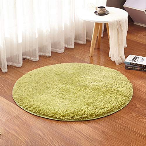 Bbxw Felpa Redondo Alfombra,Fluffy Circunferencia Alfombras,Mullida Carpet para Salón Dormitorio,Suave Moderna Decoracion Alfombra E Diámetro De Pila Largo 100cm