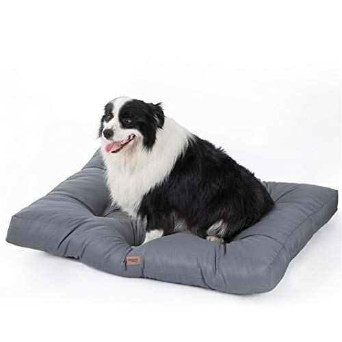 Bedsure Camas para Perros Pequeños Impermeable - Colchón Perro para Verano Lavable y Suave, M 76x50x10 cm, Gris