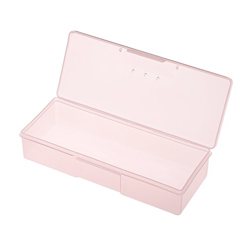 Benkeg Nail Storage Box - Rectángulo Nail Storage Box Estuche Vacío de Plástico Para Pinzas S Nails Brush Cuticle Pusher Nail Art Tool