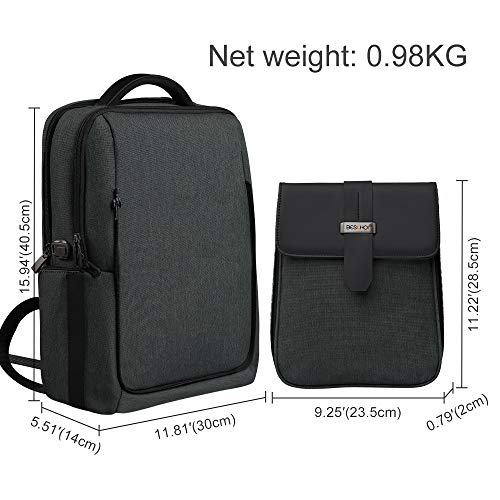 Beschoi Mochila Ordenador Portátil 15.6 Pulgadas Antirrobo Impermeable y Desmontable Mochila Ejecutivo con Puerto de USB para Hombre Mujer Casual Colegio Diario Negocio Trabajo Viaje