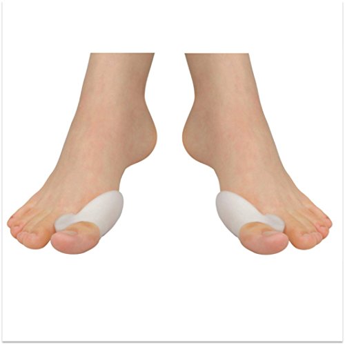 BIOGELCare Separadores de Dedos de los Pies de Gel | PAR | Separadores de Dedos Acolchados, Protector y corrector de Juanetes (Hallux Valgus) - BioGel 100% Reciclable