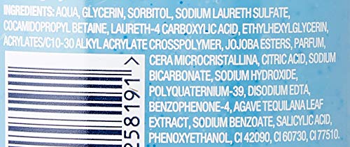 Biore Blue Agave - Limpiador para equilibrar los poros de bicarbonato de sodio para piel mixta (200 ml)