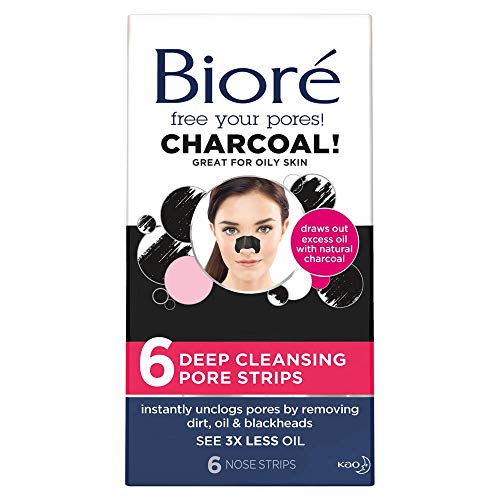 Biore - Kit de limpieza facial de carbón: tiras de poros y limpiador, 200 ml