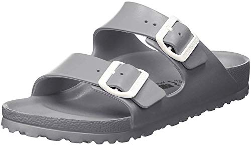 Birkenstock Arizona EVA, Sandalias de Punta Descubierta para Mujer, Plateado (Metallic Silver Metallic Silver 91), 41 EU