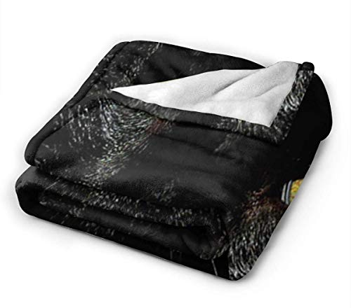 Black Cat'S Eye Staring Fleece Bed Blanket Manta Liviana súper Suave para niños niñas Adultos 203 x 152 cm / 80 x 60 Pulgadas