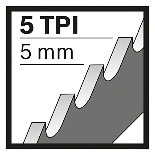 Bosch Professional 5 unidades Hoja de sierra sable S 1531 L Top for Wood, para madera, 240 x 19 x 1.5 mm, accesorio de sierra sable